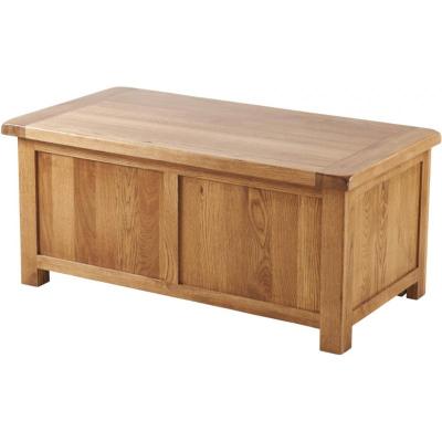 Sherwood Dark Solid Oak Large Blanket Box
